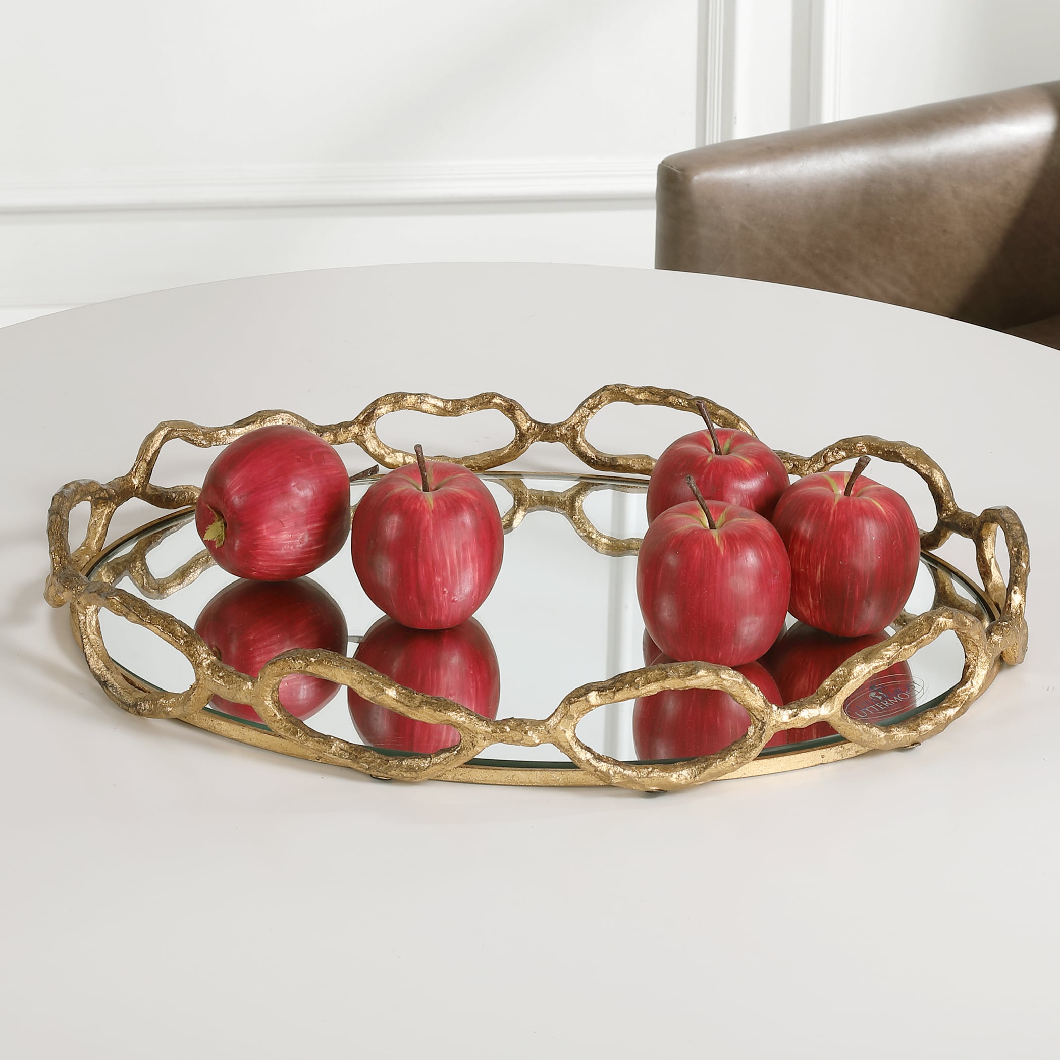 Cable Chain Mirrored Tray