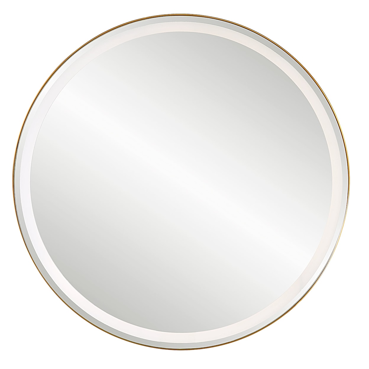 Uttermost Crofton Crofton Lighted Brass Round Mirror
