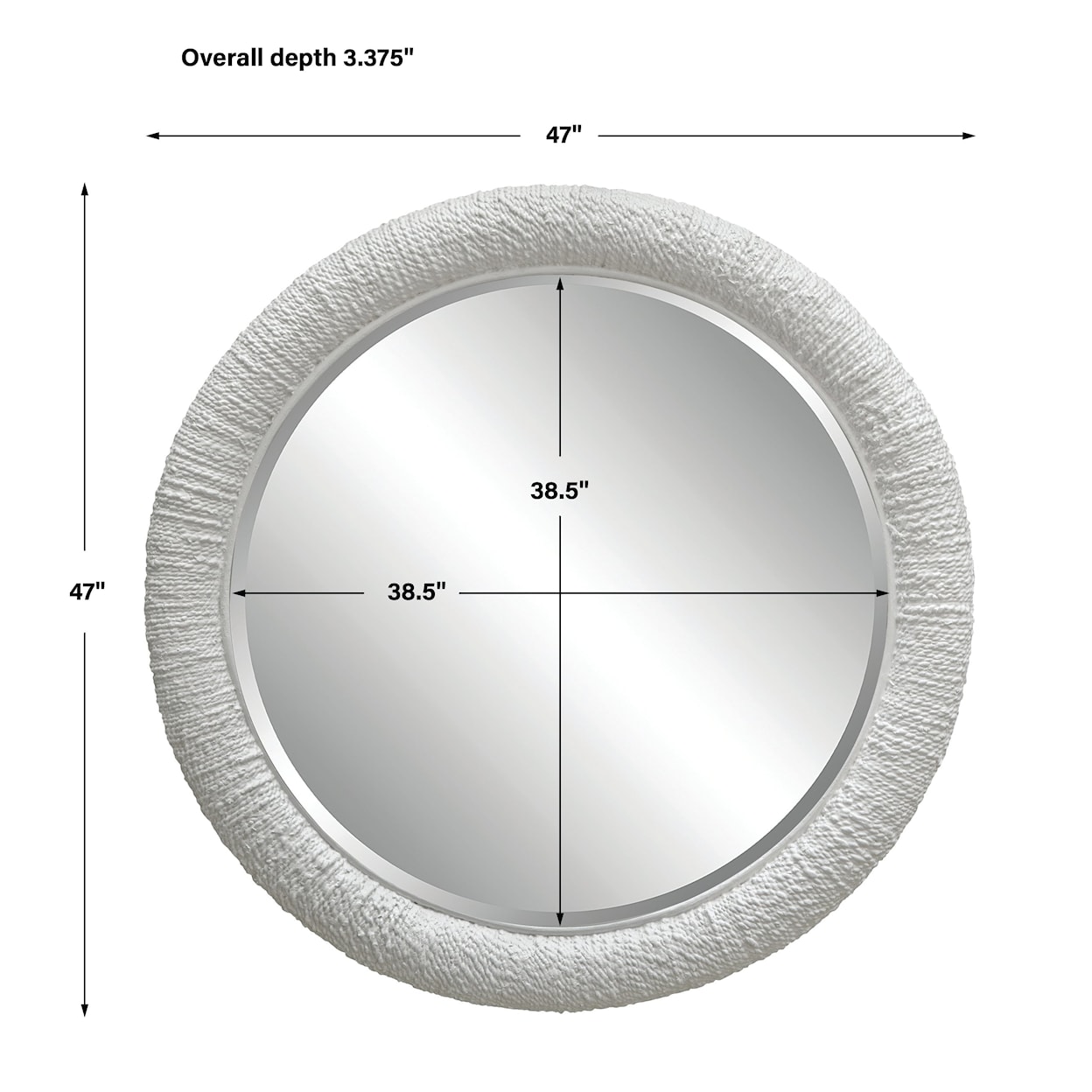 Uttermost Mariner Mariner White Round Mirror