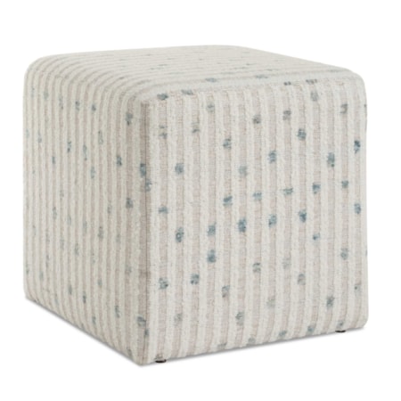 Joie White Chenille Ottoman