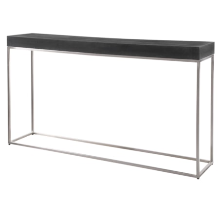 Black Concrete Console Table