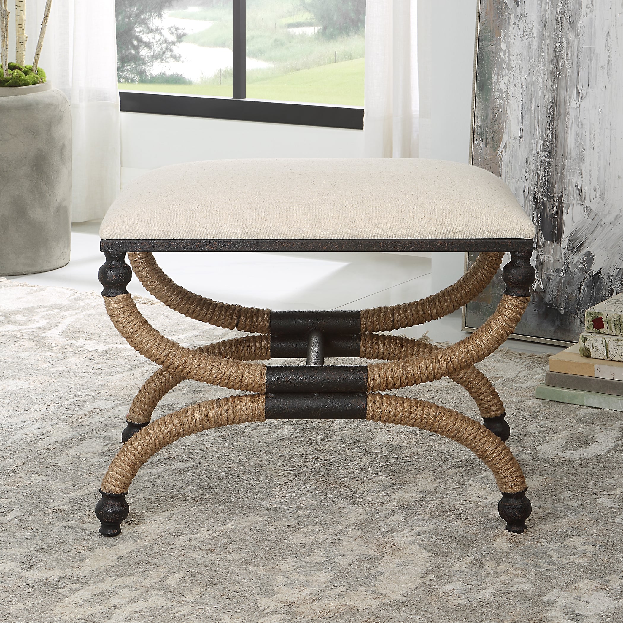 Uttermost Icaria Icaria Upholstered Small Bench