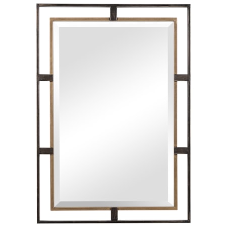 Carrizo Gold &amp; Bronze Rectangle Mirror