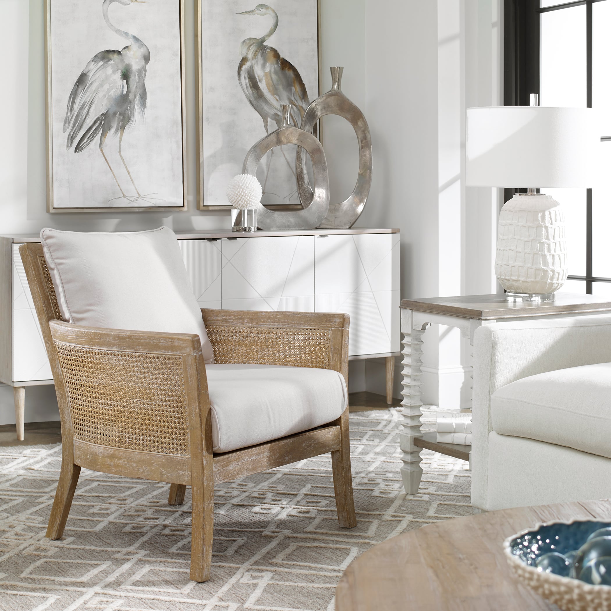 Uttermost Accent Furniture - Accent Chairs Encore Natural Armchair