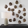 Uttermost Pebbles Pebbles Walnut Wood Wall Décor S/9