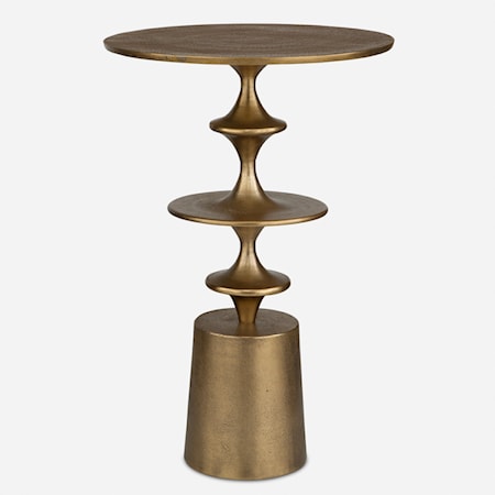 Flight Brass Accent Table