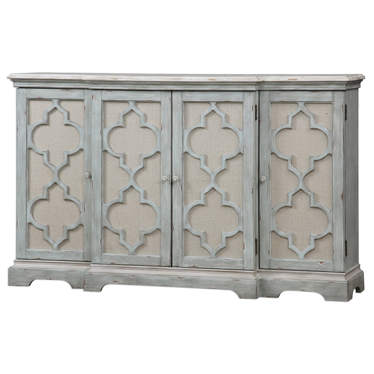 Uttermost Accent Furniture - Chests Sophie 4 Door Grey Cabinet