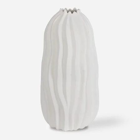 Merritt White Floor Vase