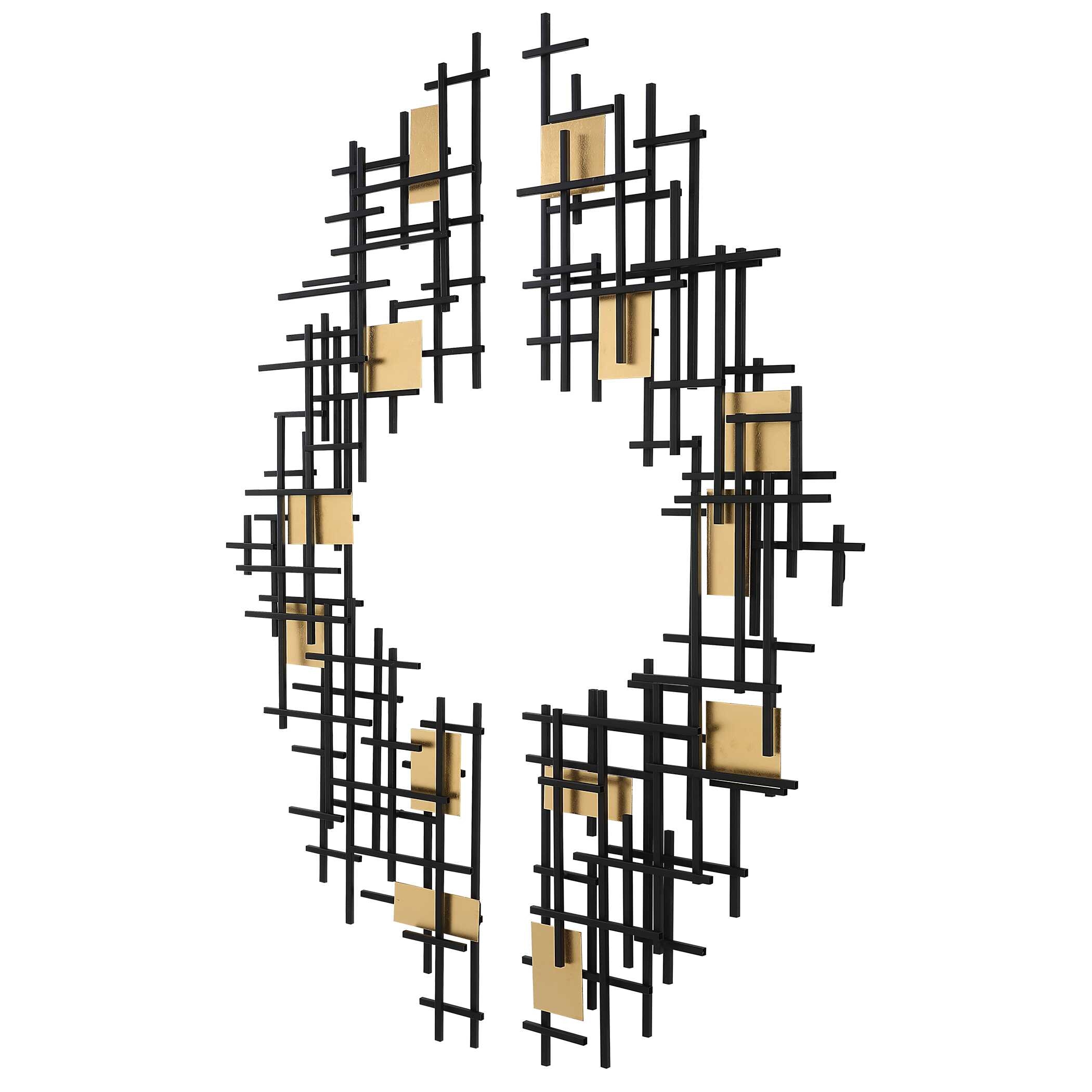 Reflection Metal Grid Wall Decor