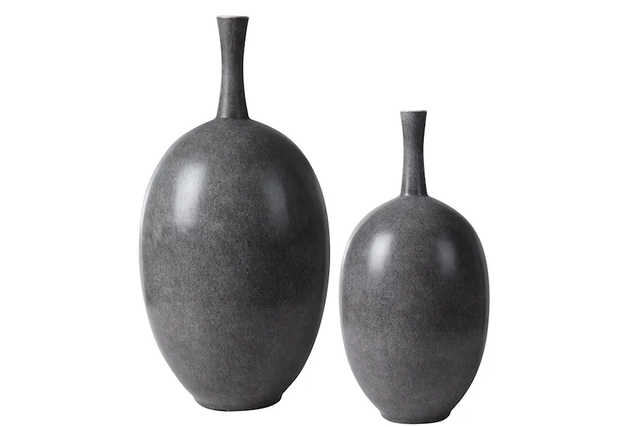 Accessories - Vases and Urns Riordan Modern Vases, S/2 by Uttermost at Mueller Furniture