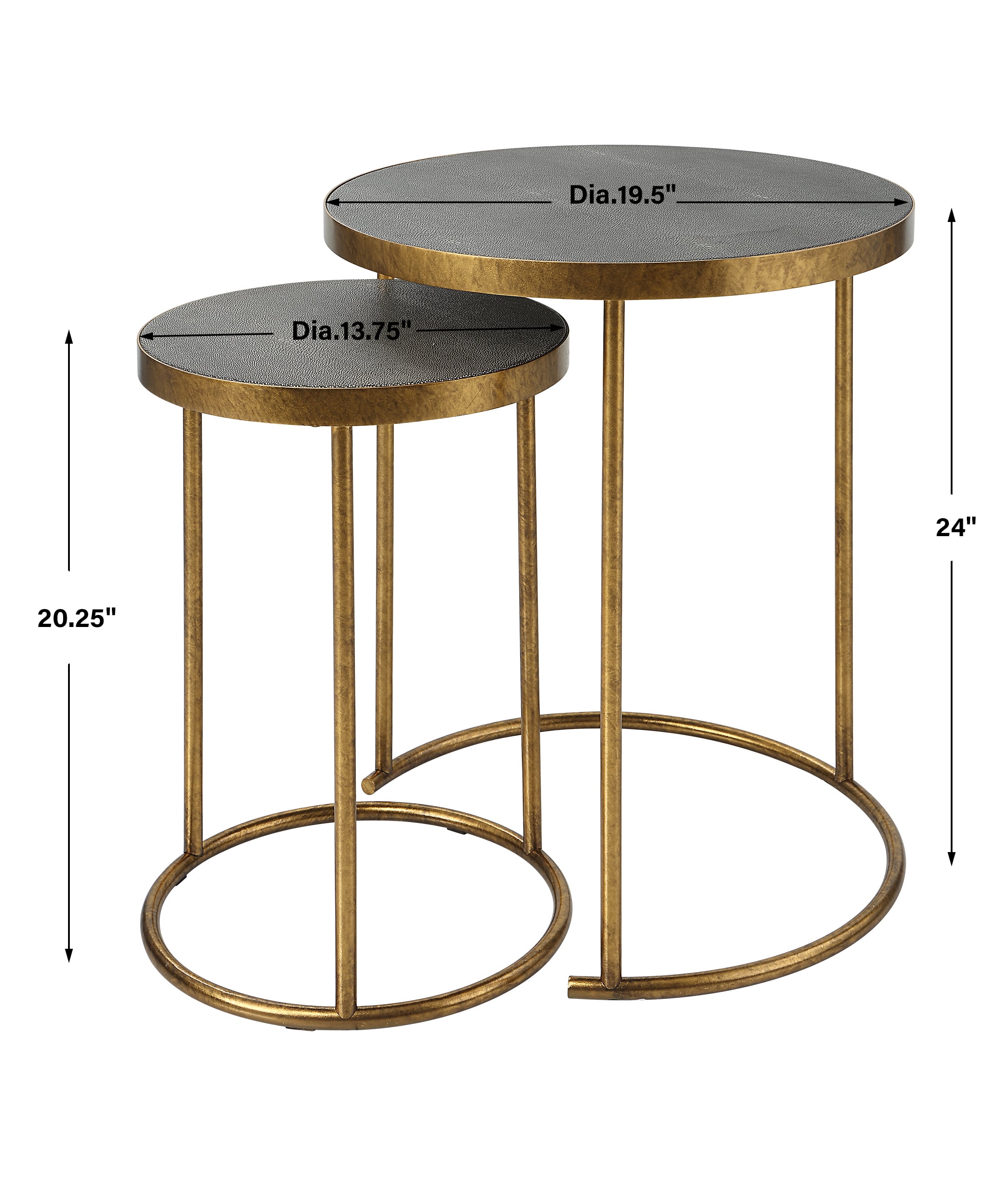 Uttermost Aragon Aragon Brass Nesting Tables
