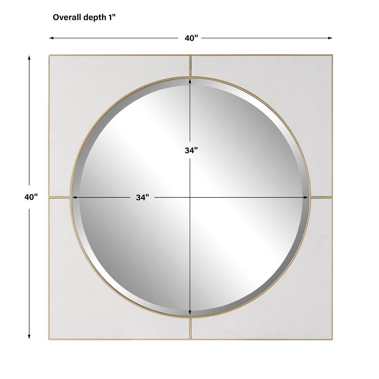 Uttermost Cyprus Cyprus White Square Mirror