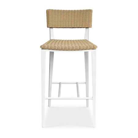 Calbas White Outdoor Bar Stool