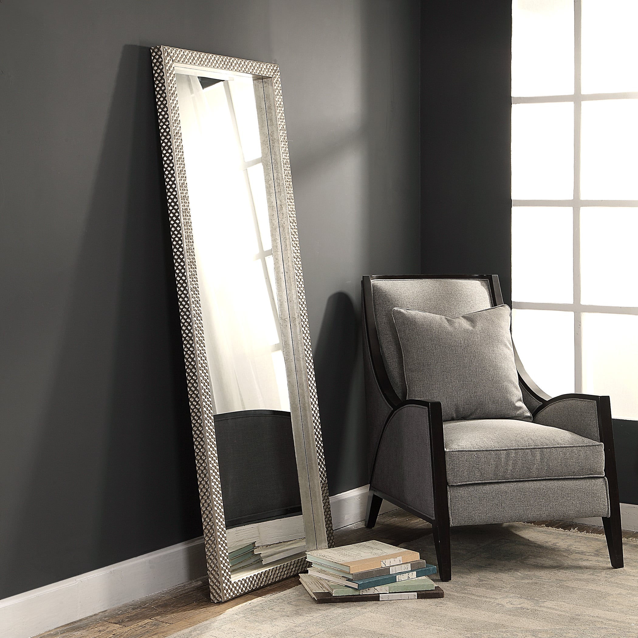 Cacelia Metallic Silver Mirror