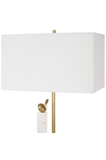 Uttermost Songbirds Contemporary Table Lamp with Brushed Brass Plated Iron Base