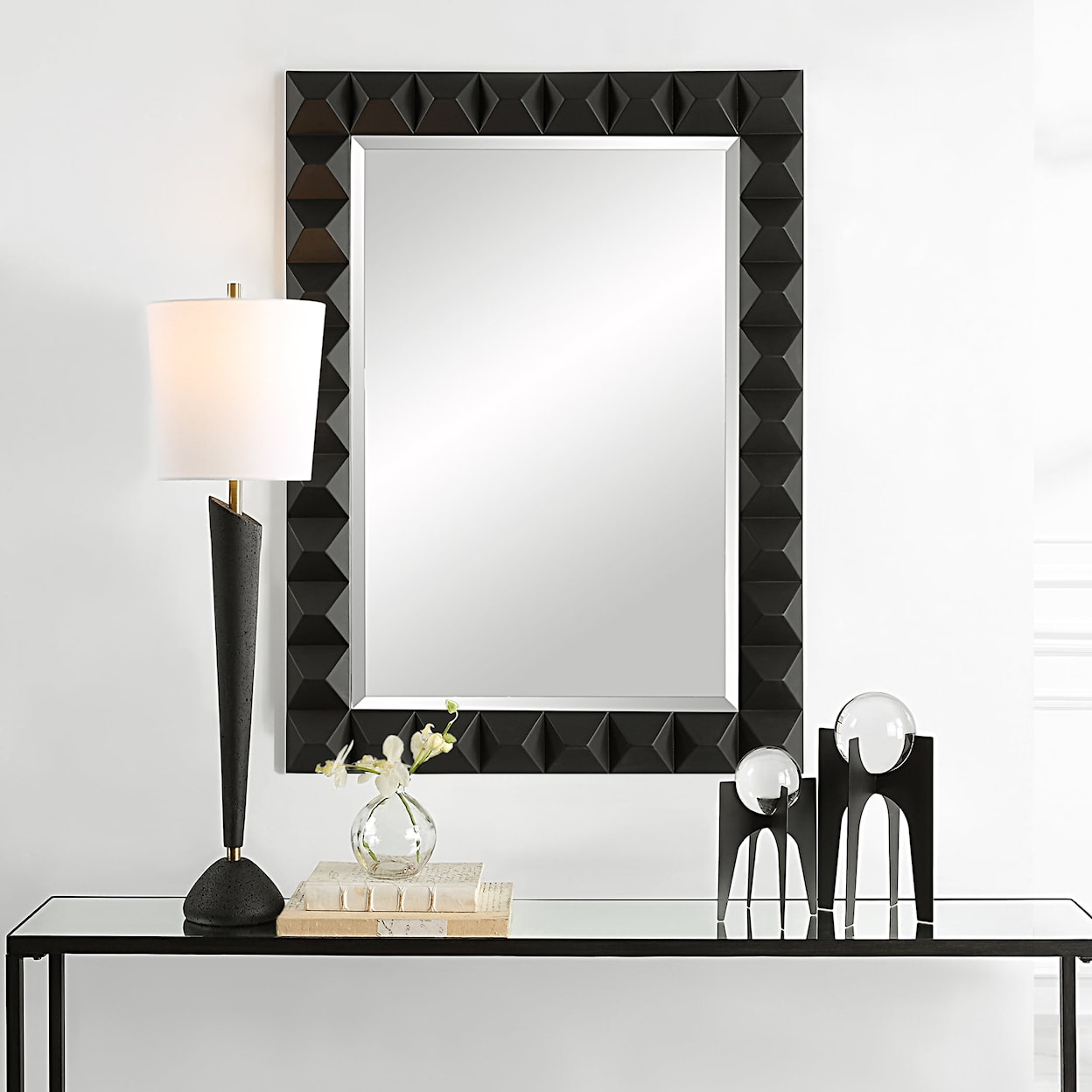 Uttermost Studded Studded Black Mirror