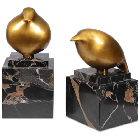 Golden Finch Bird Figurines