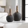 Uttermost Accessories Arnav Matte Black Bottles, S/2