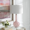 Uttermost Rosa Rosa Pink Glass Table Lamp