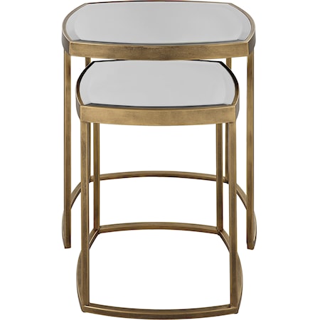 Vista Gold Nesting Tables Set Of 2