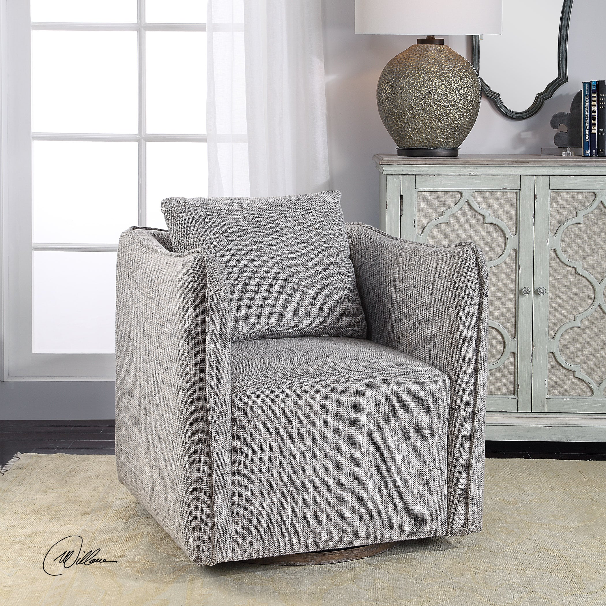 Uttermost Accent Furniture - Accent Chairs Swivel Chair