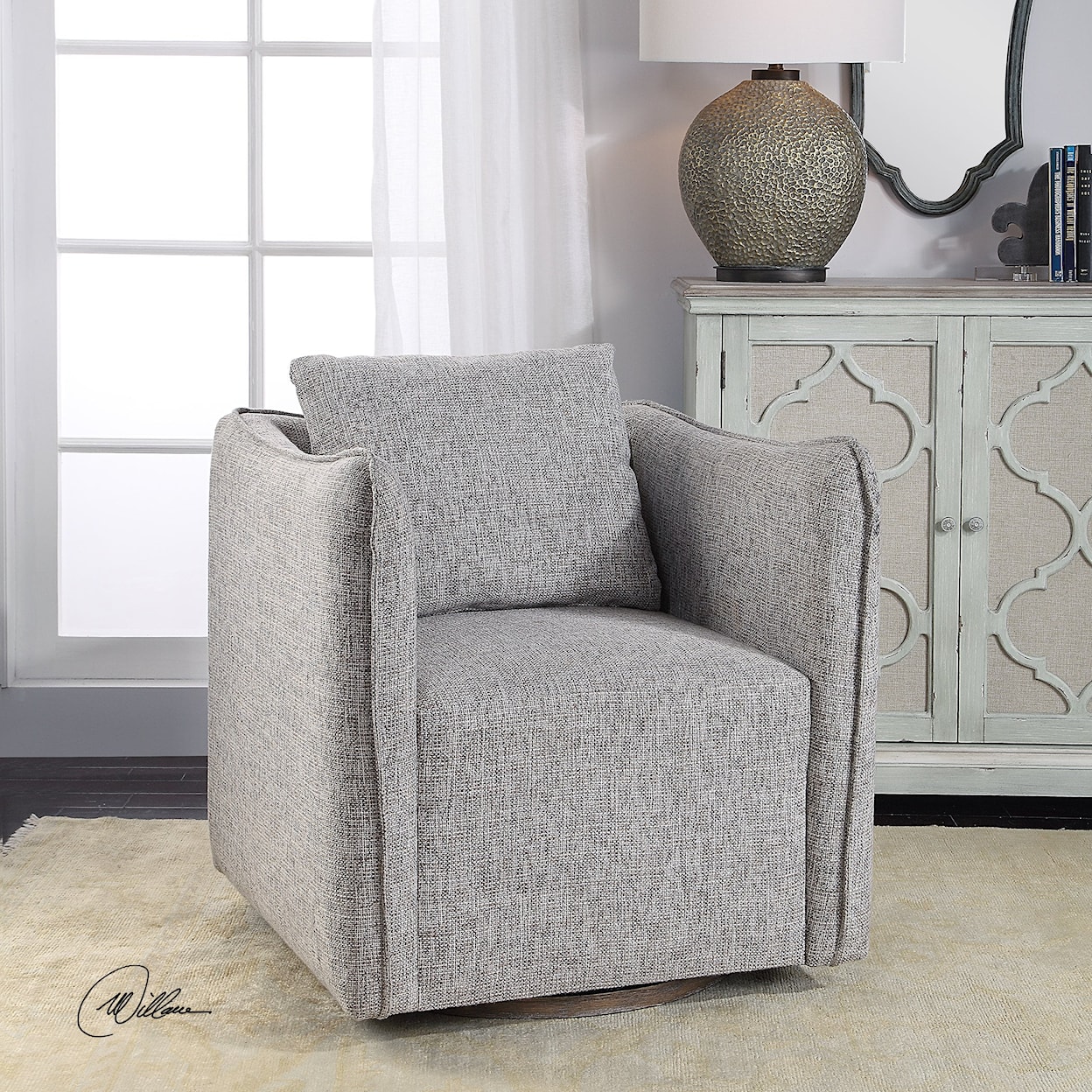 Uttermost Accent Furniture - Accent Chairs Swivel Chair