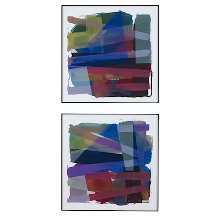 Vivacious Abstract Framed Prints Set/2