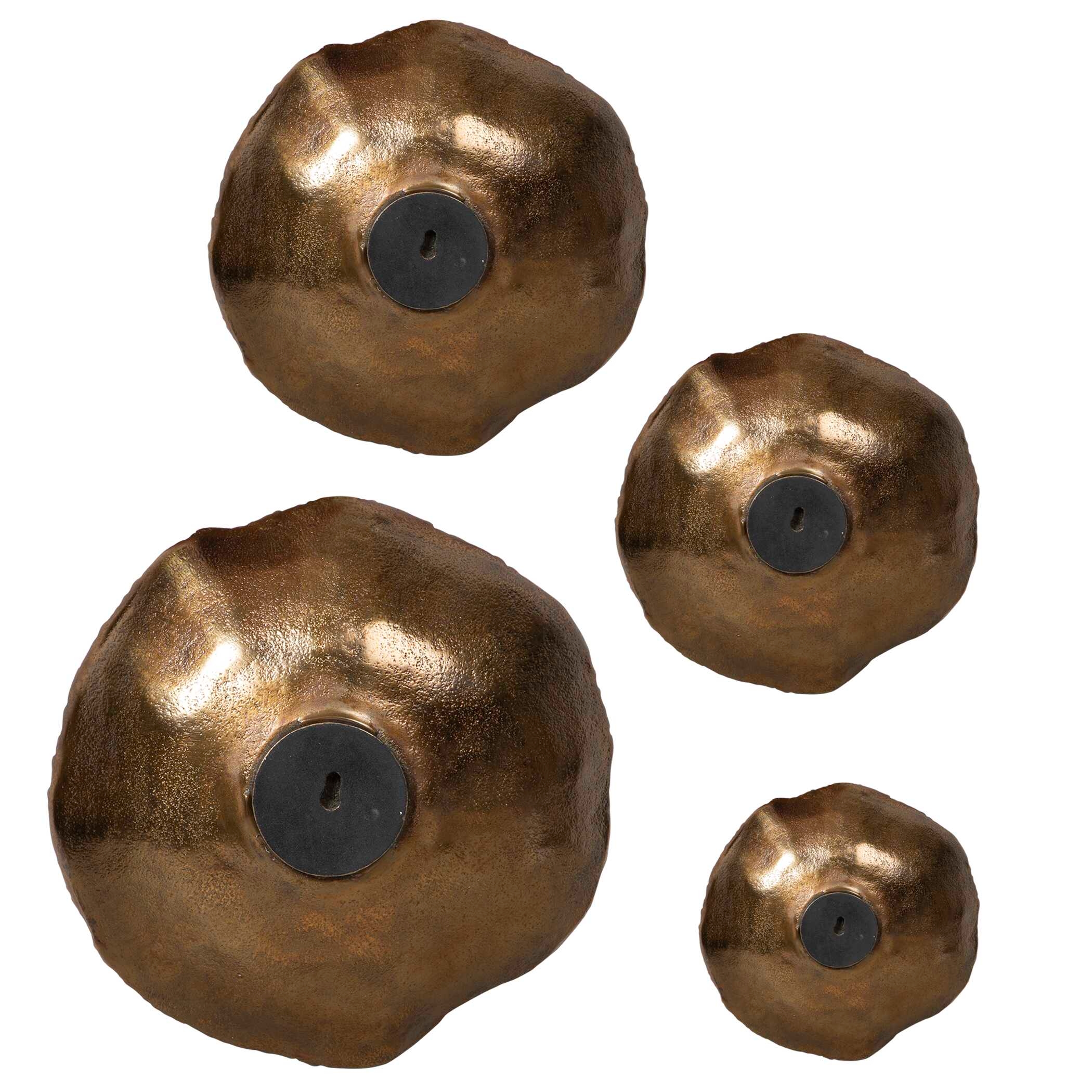 Uttermost Lucky Lucky Coins Brass Wall Bowls Set/4