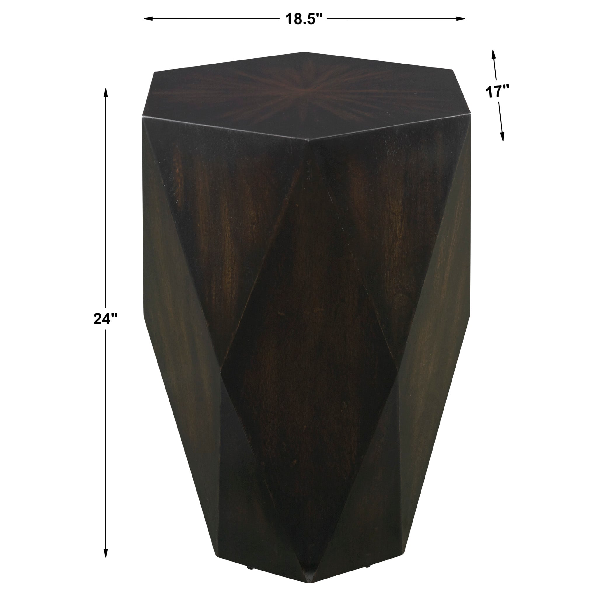 Volker Black Wooden Side Table
