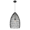 Uttermost Nandi Nandi 1 Light Woven Black Pendant