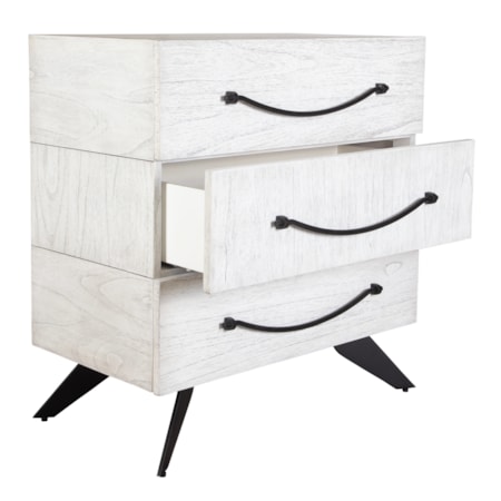 Vivi 3 Drawer White Chest