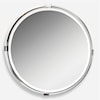 Uttermost Mirrors - Round Tazlina Brushed Nickel Round Mirror