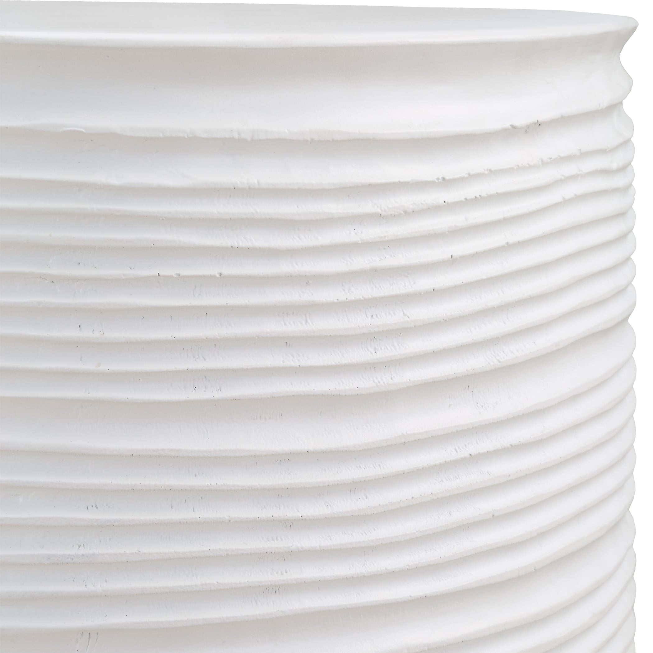 Borderline White Drum Table