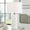 Uttermost Honeycomb Honeycomb White Table Lamp