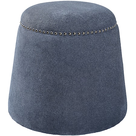 Gumdrop Denim Ottoman