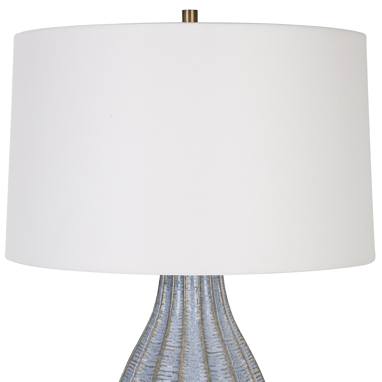 Uttermost Veston Blue Glaze Table Lamp