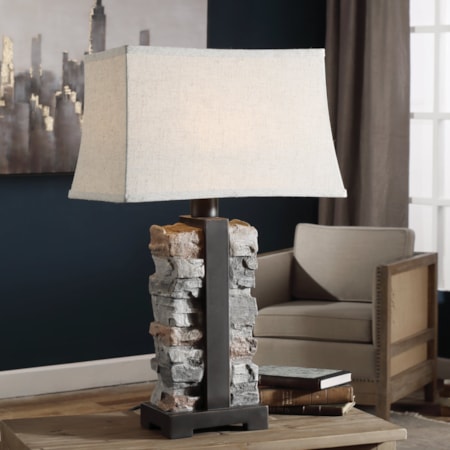 Kodiak Stacked Stone Lamp