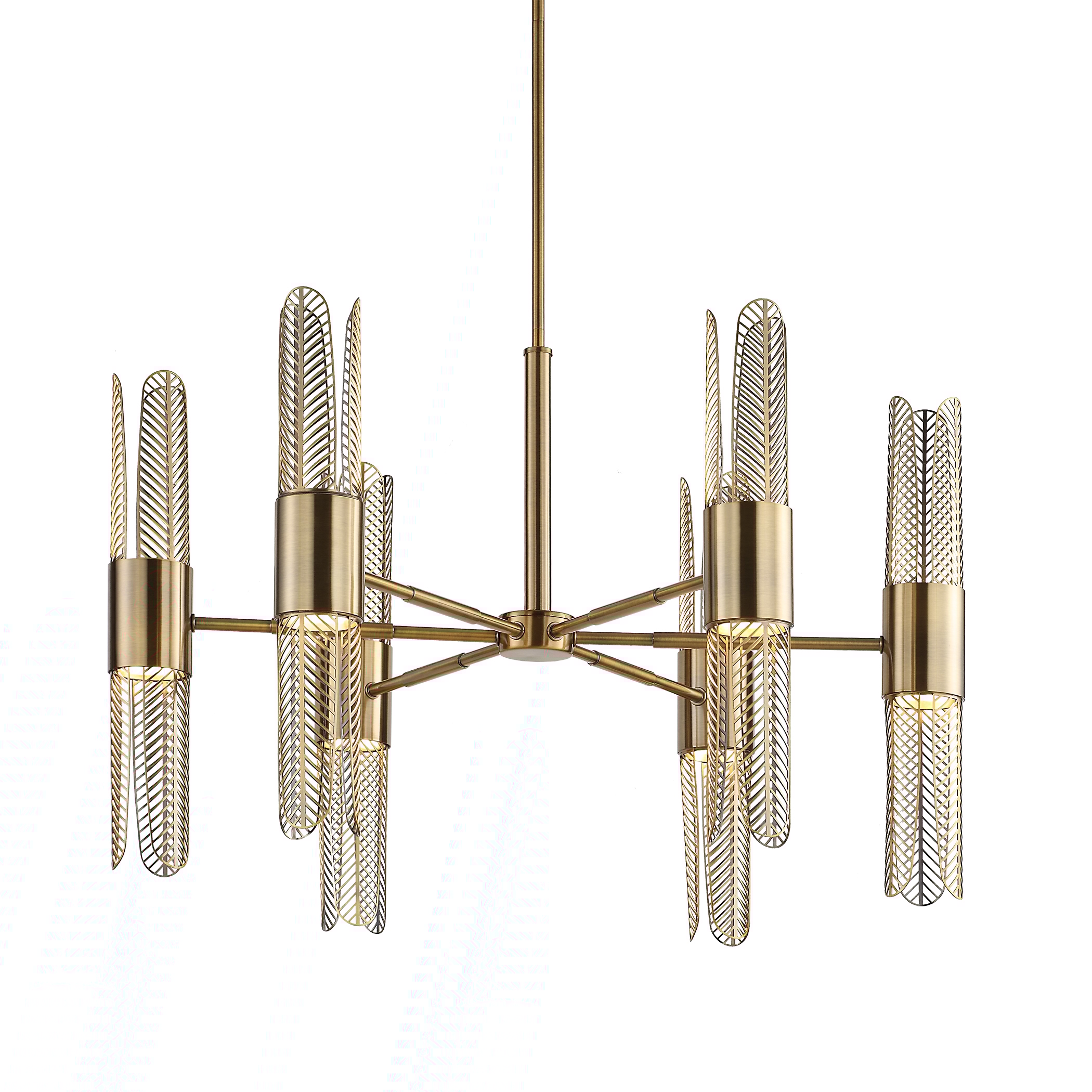 Uttermost Cret Cret 12 Light Brass Chandelier