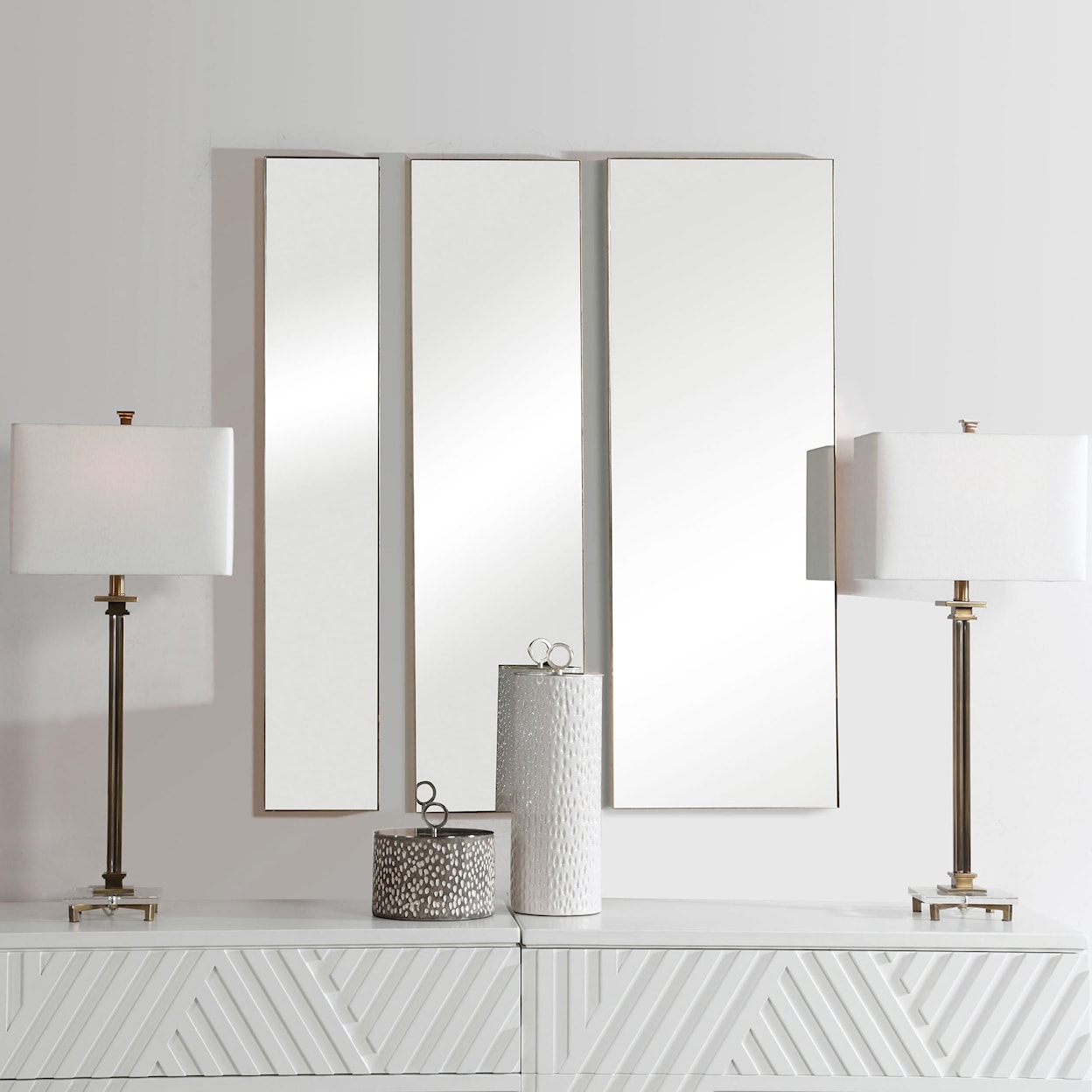 Uttermost Mirrors Rowling Gold Mirrors, S/3