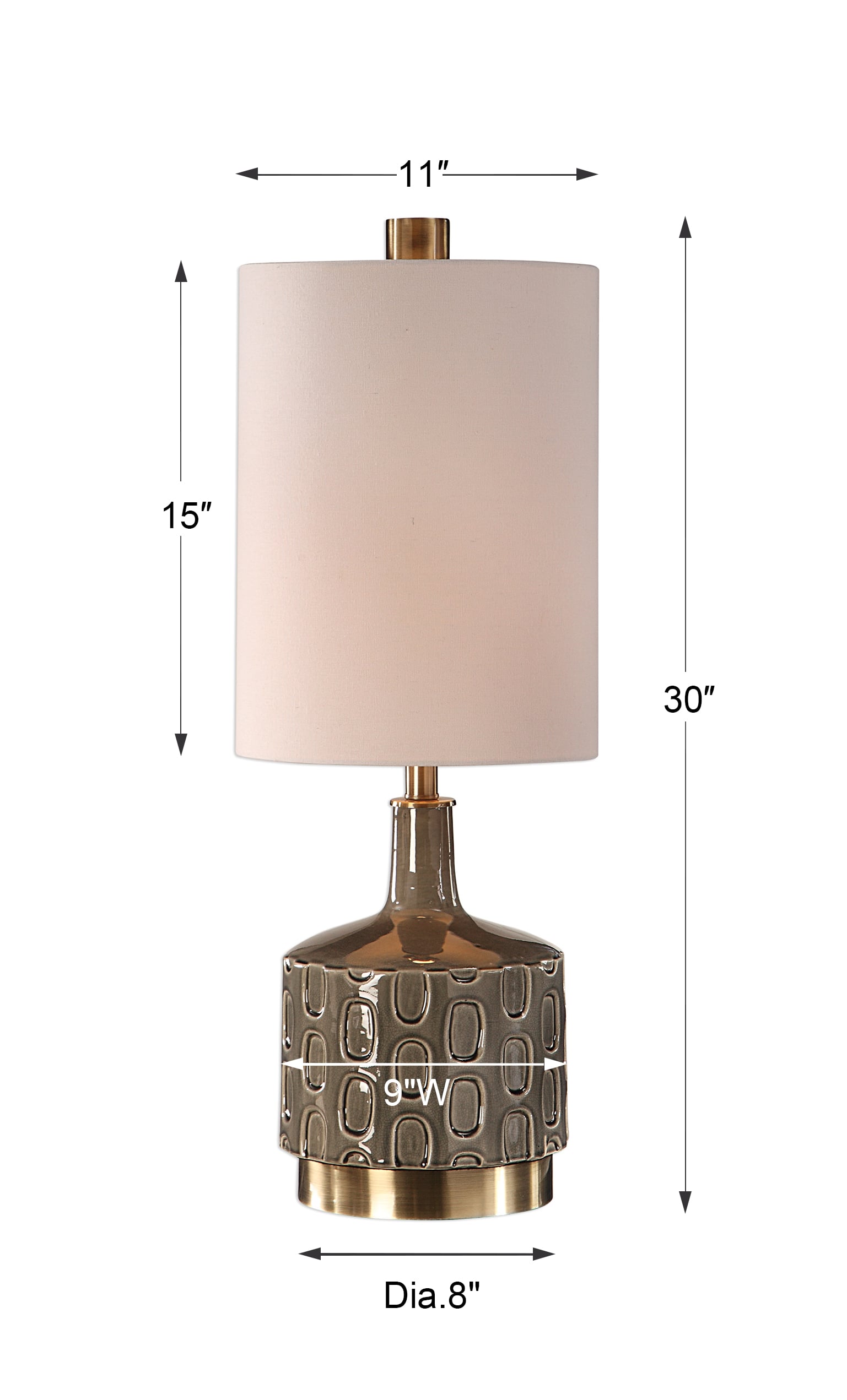 Uttermost Table Lamps Darrin Gray Table Lamp