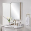 Uttermost Crofton Crofton Lighted Brass Vanity Mirror