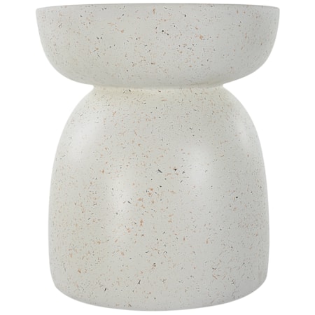 Inhale Cast White Accent Table