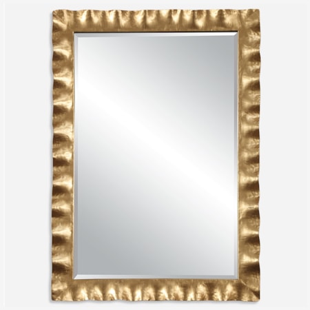 Haya Scalloped Gold Mirror