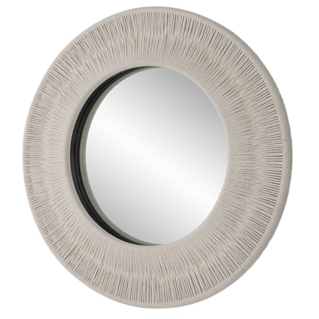 Sailor&apos;s Knot White Small Round Mirror