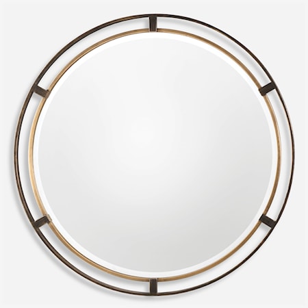 Carrizo Bronze Round Mirror