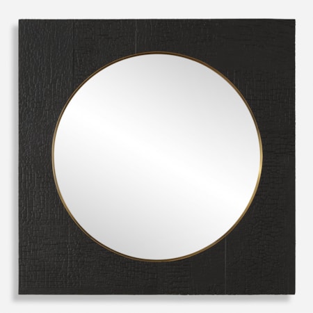 Ember Black Square Mirror