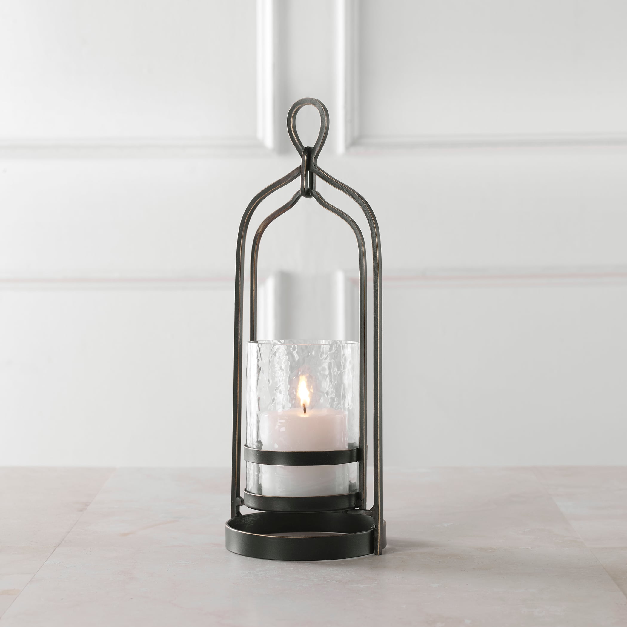 Candleholder with Gold Rub-through Details