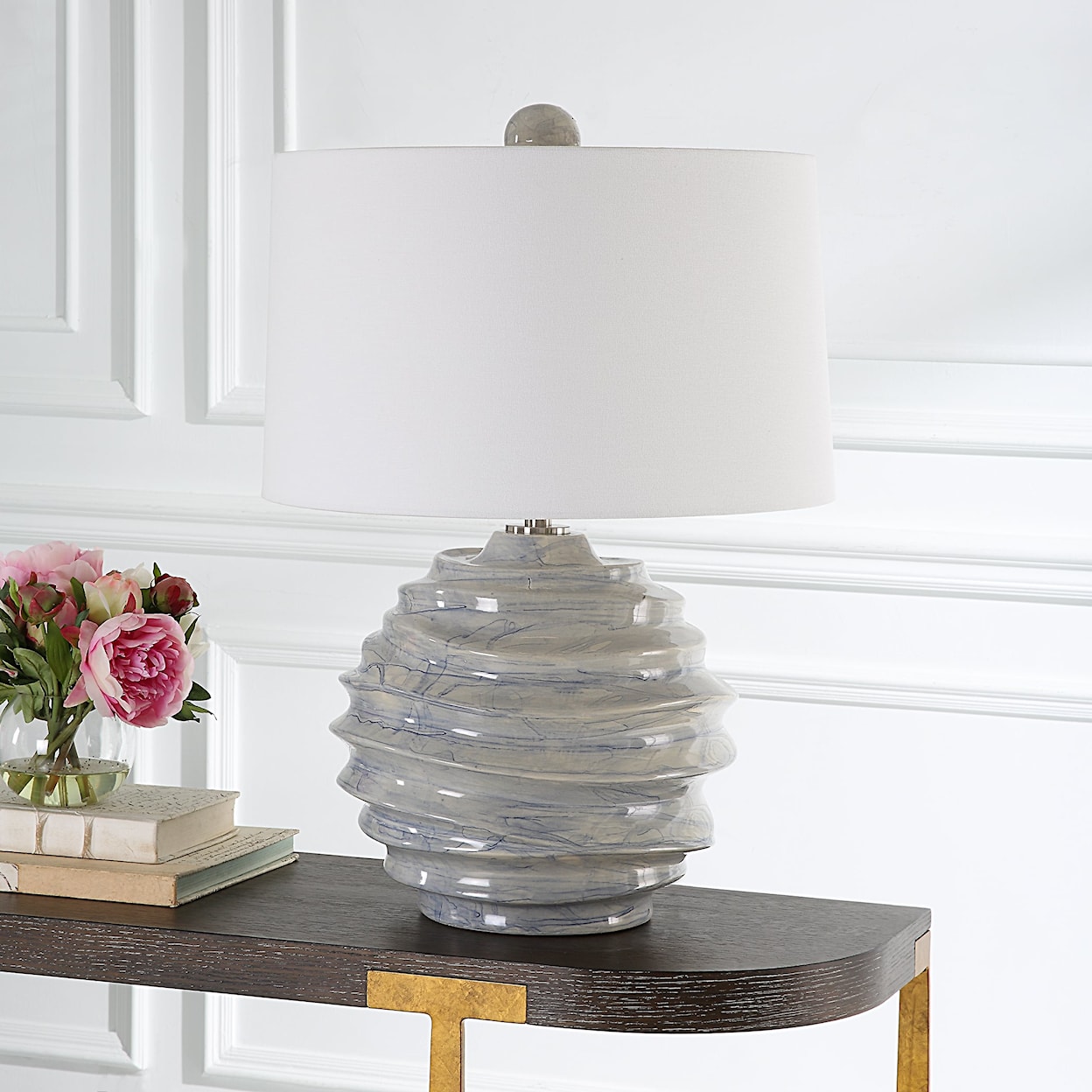 Uttermost Waves Ceramic Accent Lamp