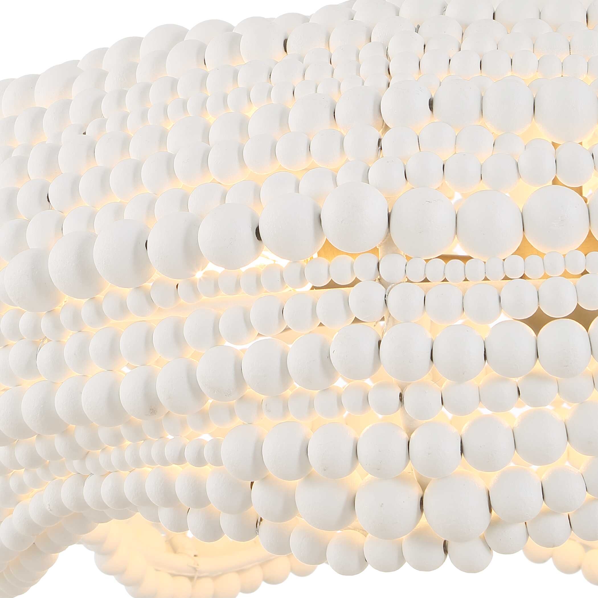 Uttermost Biddeford Biddeford 5 Light White Beaded Pendant