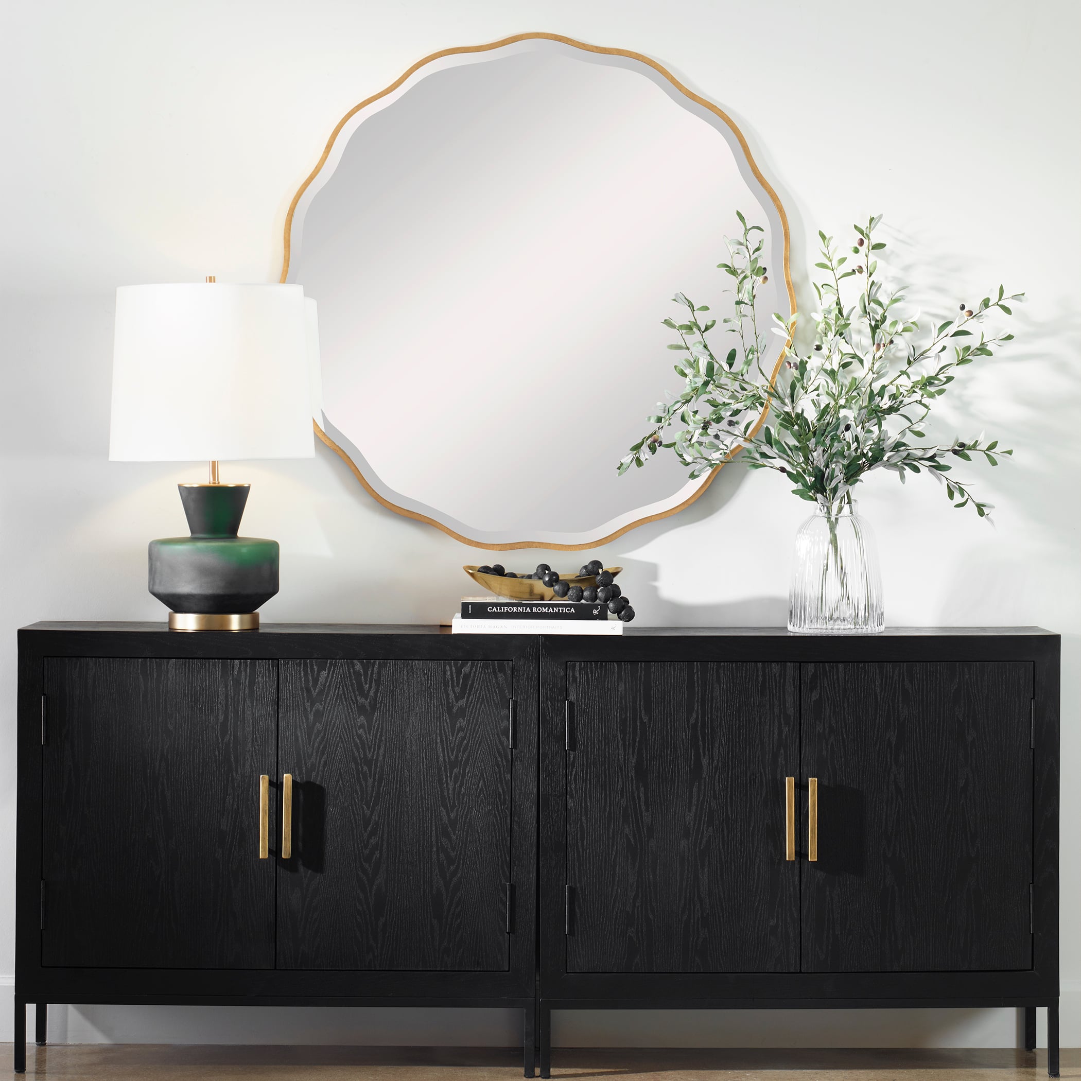 Uttermost Mirrors - Round Aneta Gold Round Mirror